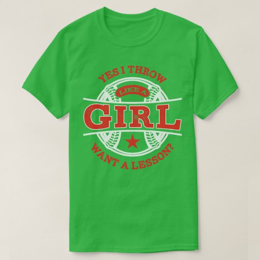 Ja, ik denk als een Girl Softball voor Mannen Boy T-shirt (Design voorkant)