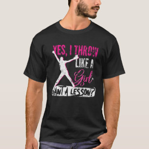 Ja, ik denk als een meisje met een kinderbal, grap t-shirt