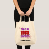 Ja, ik doe die feestjes. tote bag (Voorkant (product))