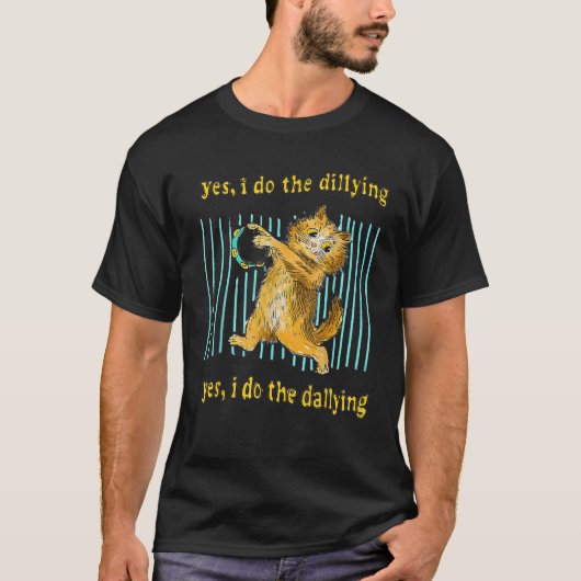 Ja, ik doe het dansen. Ja, ik doe het ballende kat T-shirt (Voorkant)