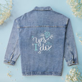 "Ja, ik doe het" Toekomstige mevrouw Persoonlijke  Denim Jacket