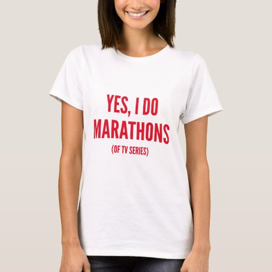 Ja, ik doe marathons t-shirt (Voorkant)