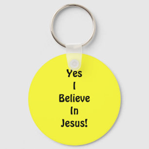 Ja, ik geloof in Jezus! Button Sleutelhanger