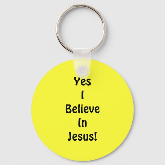 Ja, ik geloof in Jezus! Button Sleutelhanger (Voorkant)