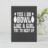 Ja, ik gooi als een meisje, probeer bij te blijven kaart (Staand voorkant)