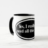 "Ja ik heb al het garen nodig" Mok (Voorkant links)