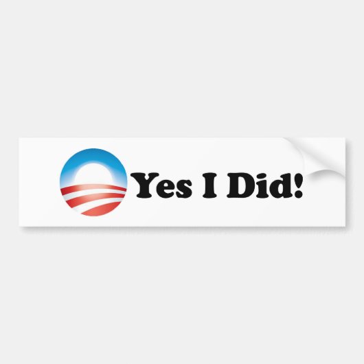 Ja, ik heb Bumpersticker gedaan (Voorkant)