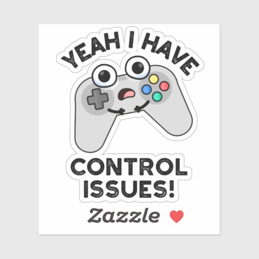 Ja, ik heb controlevraagstukken Funny Video Game P Sticker (Vel)