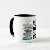 Ja, ik heb echt al deze boeken nodig mok (Voorkant links)