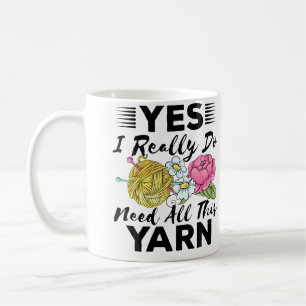 Ja, ik heb echt al deze garen nodig voor breien en koffiemok