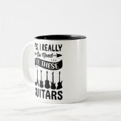 Ja, ik heb echt al die gitaren nodig tweekleurige koffiemok (Voorkant links)
