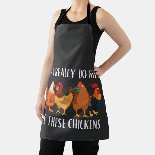 Ja, ik heb echt al die kippen nodig schort (Insitu)
