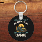 Ja, ik heb een pensioenplan Camping Camper Pensioe Sleutelhanger (Voorkant)