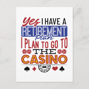 Ja, ik heb een pensioenplan Casinospeler Briefkaart