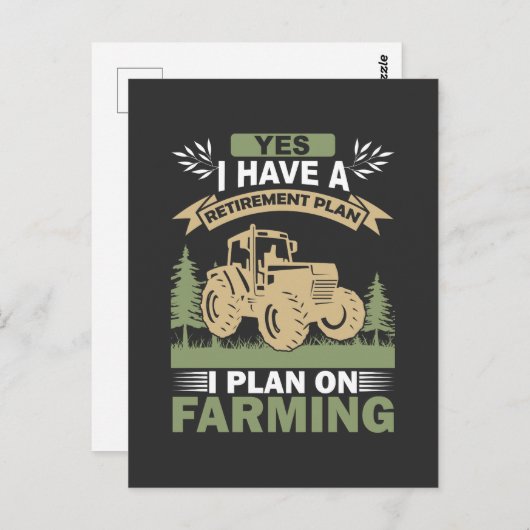 Ja, ik heb een pensioenplan dat ik van plan ben op briefkaart (Voorkant / Achterkant)