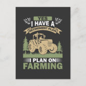 Ja, ik heb een pensioenplan dat ik van plan ben op briefkaart (Voorkant)