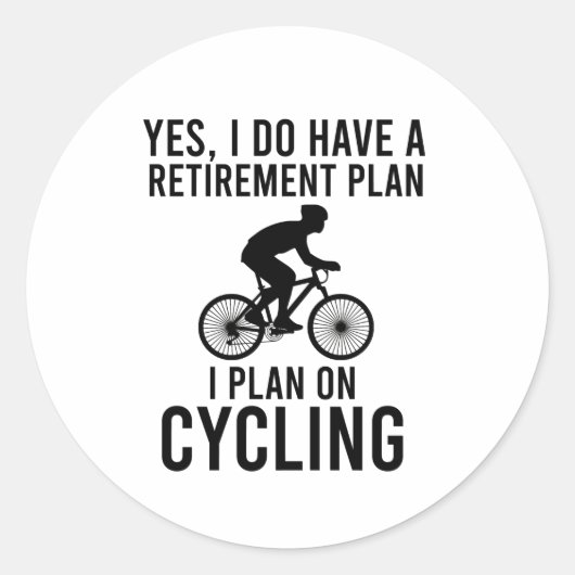 Ja, ik heb een pensioenplan dat ik van plan ben vo ronde sticker (Voorkant)