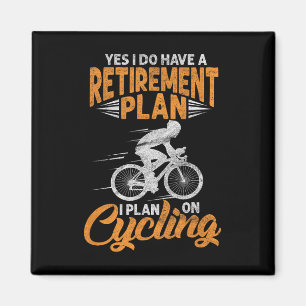 Ja, ik heb een pensioenplan Funny Cycling Biki Magneet