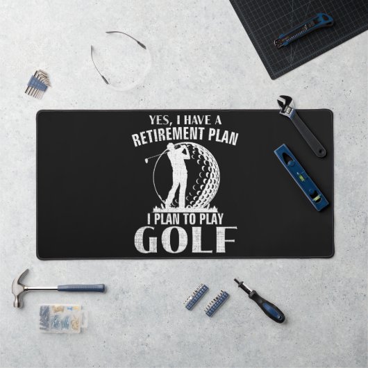 Ja, ik heb een pensioenplan Golf Grappige Golfer Bureaumat (Werkstation)