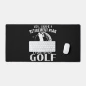 Ja, ik heb een pensioenplan Golf Grappige Golfer Bureaumat (Keyboard & Muis)