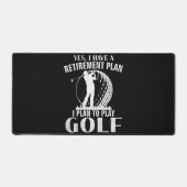Ja, ik heb een pensioenplan Golf Grappige Golfer Bureaumat (Voorkant)