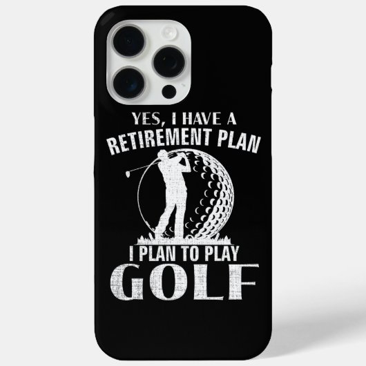 Ja, ik heb een pensioenplan Golf Grappige Golfer Case-Mate iPhone Case (Achterkant)