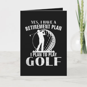 Ja, ik heb een pensioenplan Golf Grappige Golfer Feestdagen Kaart