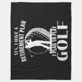 Ja, ik heb een pensioenplan Golf Grappige Golfer Fleece Deken (Voorkant)