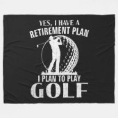 Ja, ik heb een pensioenplan Golf Grappige Golfer Fleece Deken (Voorkant (Horizontaal))