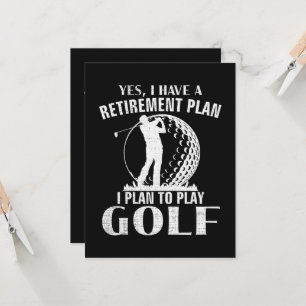 Ja, ik heb een pensioenplan Golf Grappige Golfer Kaart