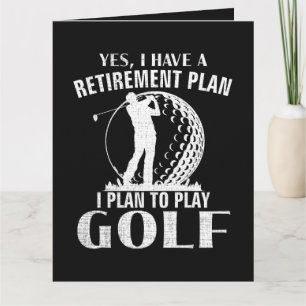Ja Ik Heb Een Pensioenplan Golf Grappige Golfer Kaart