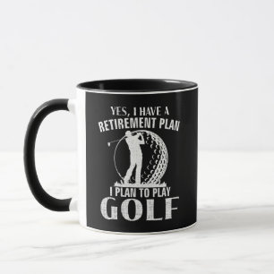 Ja, ik heb een pensioenplan Golf Grappige Golfer Mok