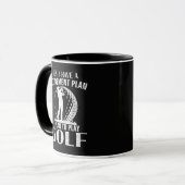 Ja, ik heb een pensioenplan Golf Grappige Golfer Mok (Voorkant links)