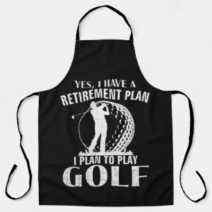 Ja, ik heb een pensioenplan Golf Grappige Golfer Schort