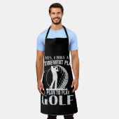 Ja, ik heb een pensioenplan Golf Grappige Golfer Schort (Gedragen)