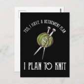 Ja, ik heb een pensioenplan - ik ben van plan te s briefkaart (Voorkant / Achterkant)