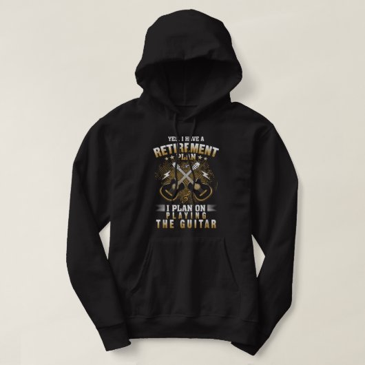 Ja, ik heb een pensioenplan met Guitar Musici Hoodie (Design voorkant)