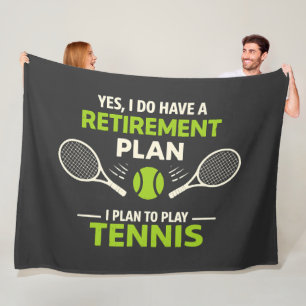 Ja, ik heb een pensioenplan Tennis Fleece Deken