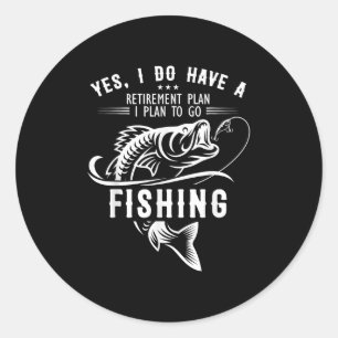 Ja, ik heb een pensioenplan Vissen Grappige Vis Ronde Sticker
