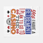 Ja, ik heb een pensioenplan voor Casino Gambler Fleece Deken (Voorkant (Horizontaal))