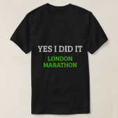 Ja, ik heb het gedaan, Londen Marathon T-shirt (Design voorkant)