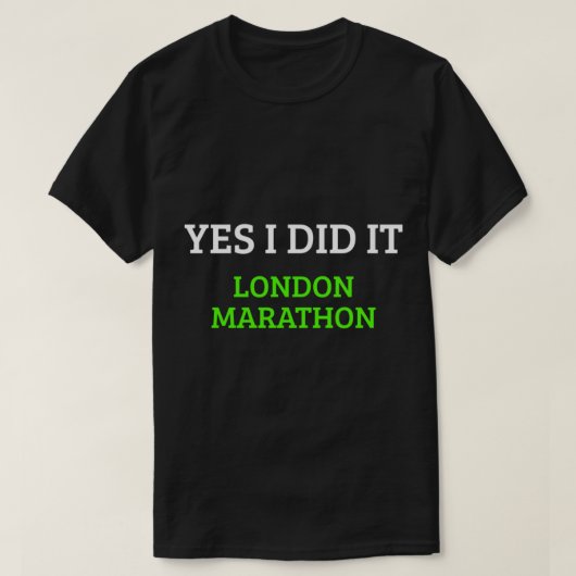Ja, ik heb het gedaan, Londen Marathon T-shirt (Design voorkant)