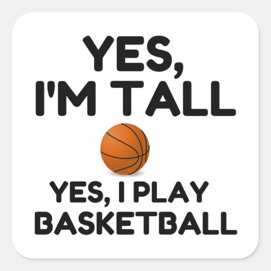 JA, IK HEB HET GENOEG. VIERKANTE STICKER (Voorkant)