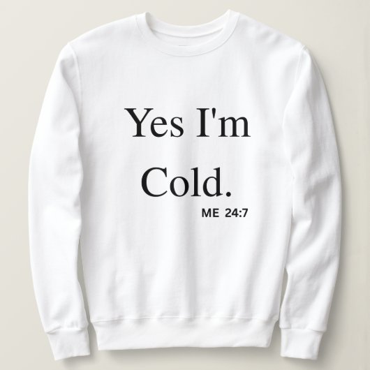 Ja, ik heb het koud trui (Design voorkant)