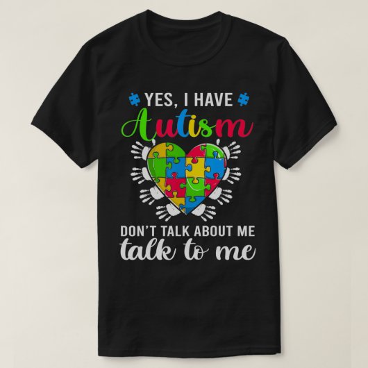 Ja, ik heb kennis van autisme, autisme... t-shirt (Design voorkant)