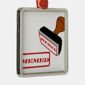 Ja, ik heb meme, meme, memen metalen ornament (Rechts)