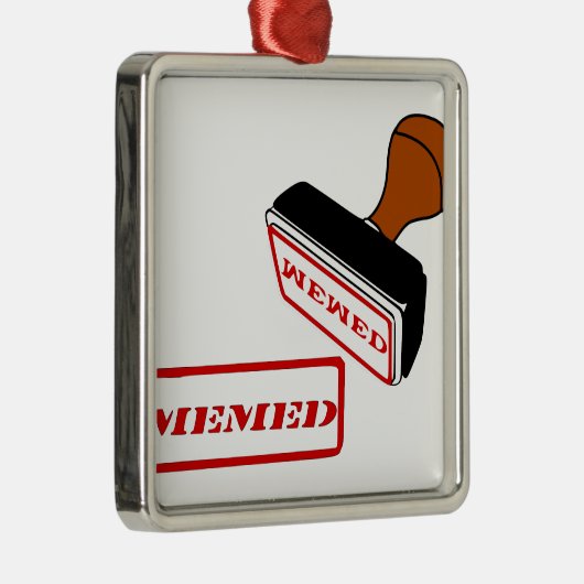 Ja, ik heb meme, meme, memen metalen ornament (Rechts)