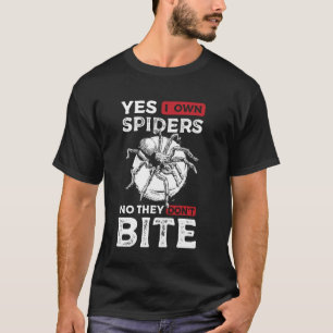 Ja Ik Heb Spinnen Nee Ze Bijten Niet Tarantula Vog T-shirt