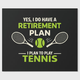 Ja, ik heb wel een pensioenplan Tennis Cadeaupapier