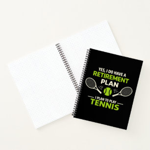 Ja, ik heb wel een pensioenplan Tennis Notitieboek